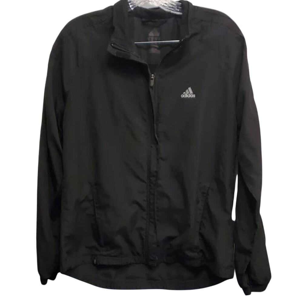 Adidas Light Weight Zip up Jacket / Wind Breaker Running Jacket Size Medium